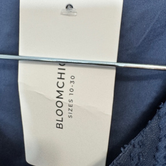 Bloomchic Geometric Lantern Sleeve Dress Navy - Picture 9 of 11